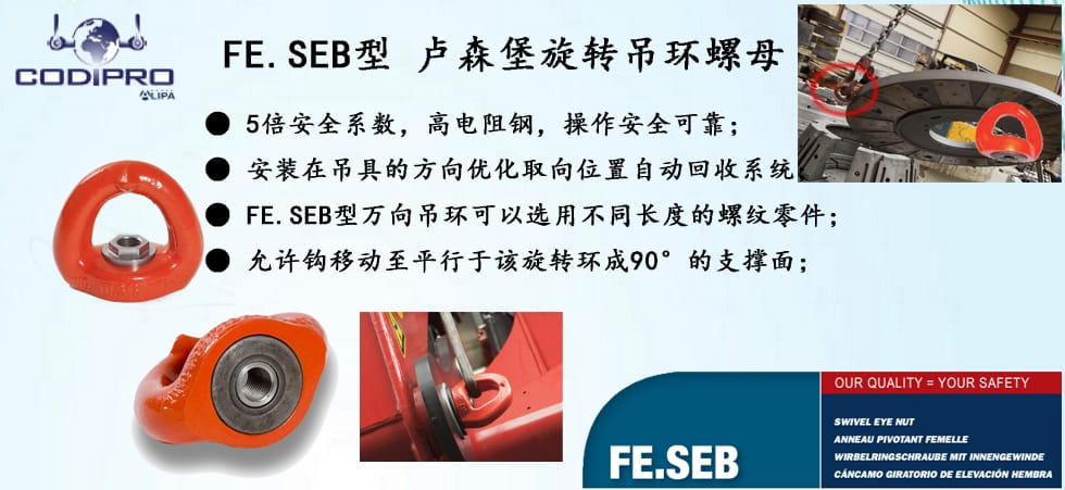 FE.SEB型萬(wàn)向旋轉(zhuǎn)吊環(huán)螺母圖