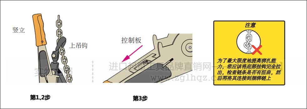 鏈條捆綁拉緊器如何拉緊？